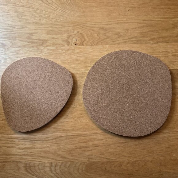 Corkboard Pebble Shape Wall Display, Set of 2, Green & Grey - Picture 3 of 12